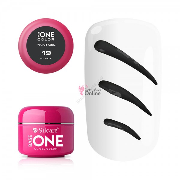 Gel UV Base One Silcare pentru pictura, carving, negru